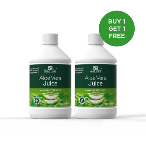 Aloe Pura Aloe Vera Juice Maximum Strength 500ml - BUY ONE GET ONE FREE BUNDLE