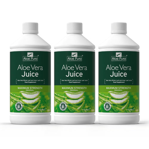 BUY 3 GET 3 FREE BUNDLE - Aloe Pura Aloe Vera Juice Maximum Strength 1L