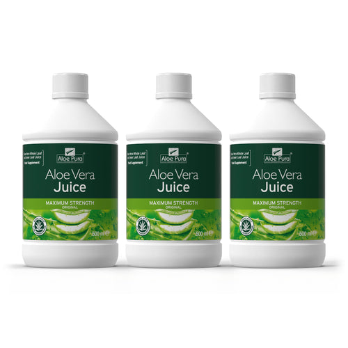 BUY 3 GET 3 FREE BUNDLE - Aloe Pura Aloe Vera Juice Maximum Strength 500ml