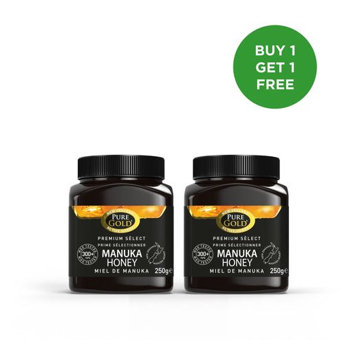 BUY ONE GET ONE FREE - Pure Gold Premium Select Manuka Honey MGO -  300+ 250G